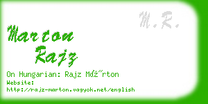 marton rajz business card